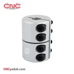 کوپلینگ آلمینیومی شفت 14 تا 20 میلیمتر قطر 50 و ارتفاع 70 میلیمتر مناسب دستگاه سی ان سی CNC