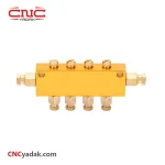 بلوک آلمینیومی تقسیم روغن با قابلیت تنظیم فشار با 2 ورودی و 4 خروجی