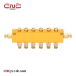 بلوک آلمینیومی تقسیم روغن با قابلیت تنظیم فشار با 2 ورودی و 6 خروجی