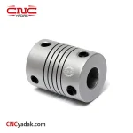 کوپلینگ آلومینیومی فنری انعطاف پذیر مدل SRB30-35 با قطر خارجی 30 میلیمتر و قطر شفت 8mm برند HQM