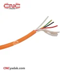 کابل قدرت 4 در 1 رباتیک | انعطاف‌پذیر و صنعتی مناسب CNC و ربات